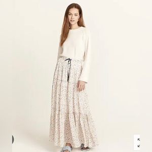 J.crew  JCrew Tiered chiffon maxi skirt in meadow floral. New